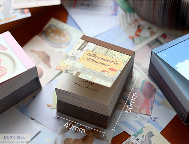 Set 400 tờ giấy nền trang trí Bullet Journal Be Tiny Stationery