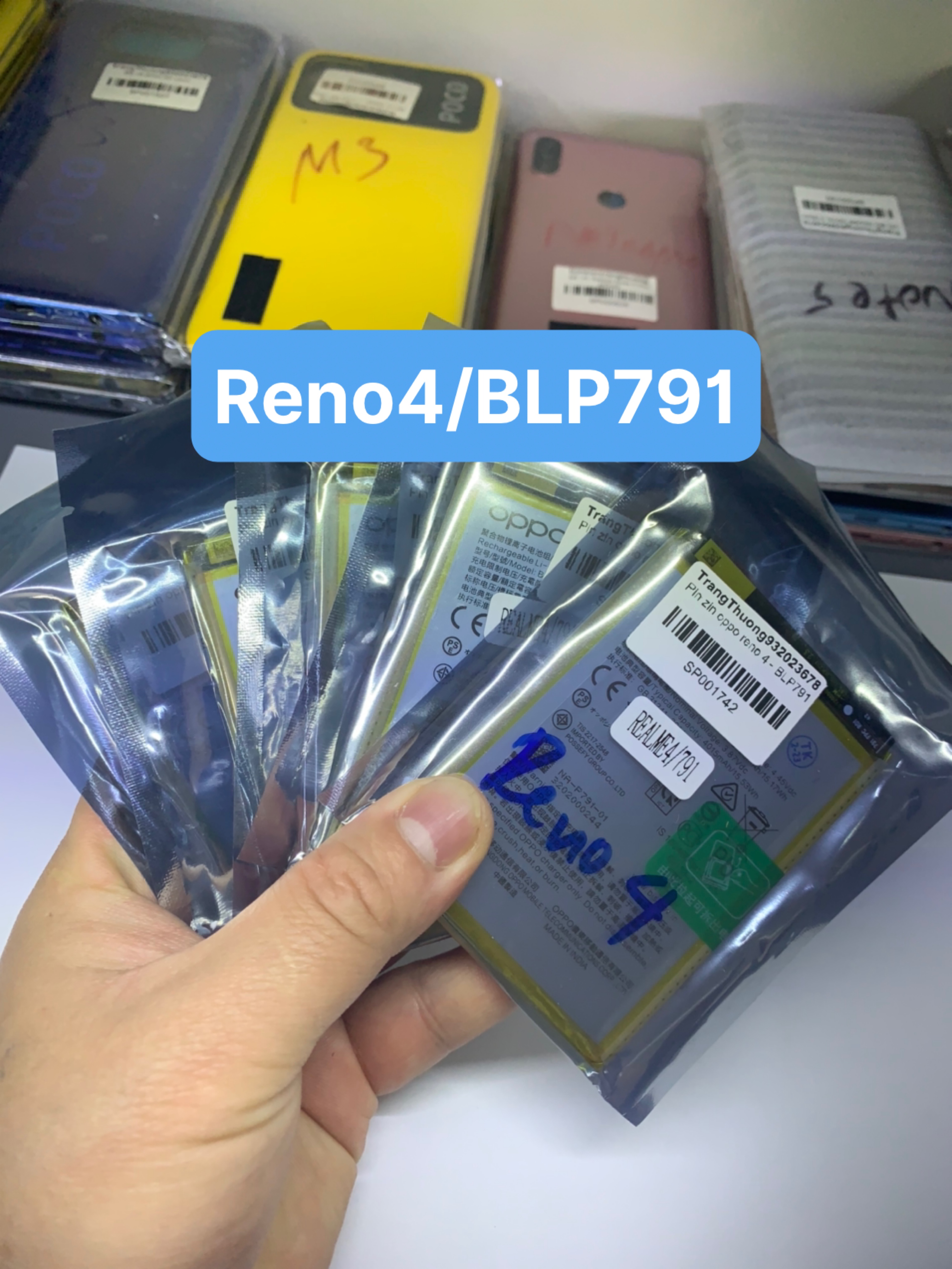 Pin zin oppo reno 4 - blp791