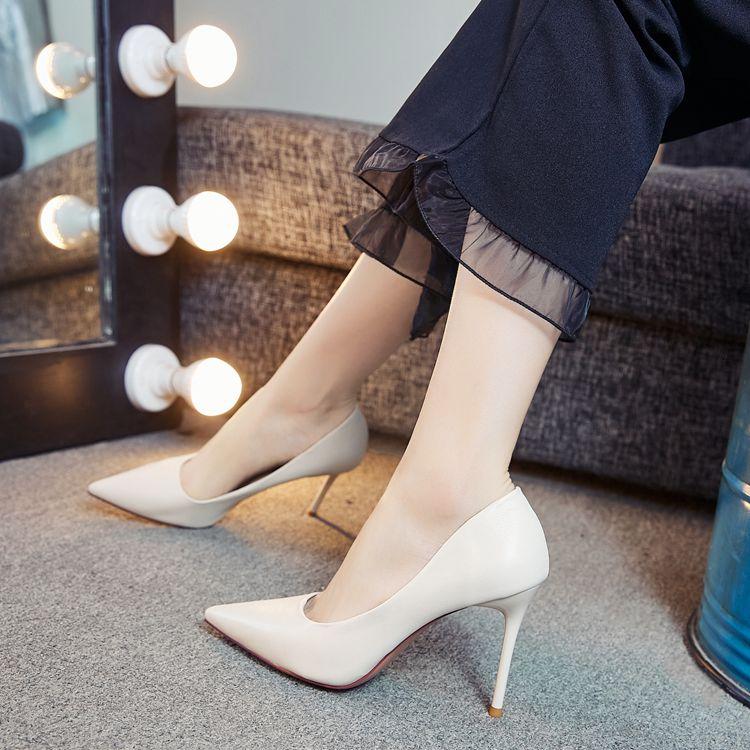 [HCM]Giày XK007 búp bê cao gót công sở mũi nhọn 9p