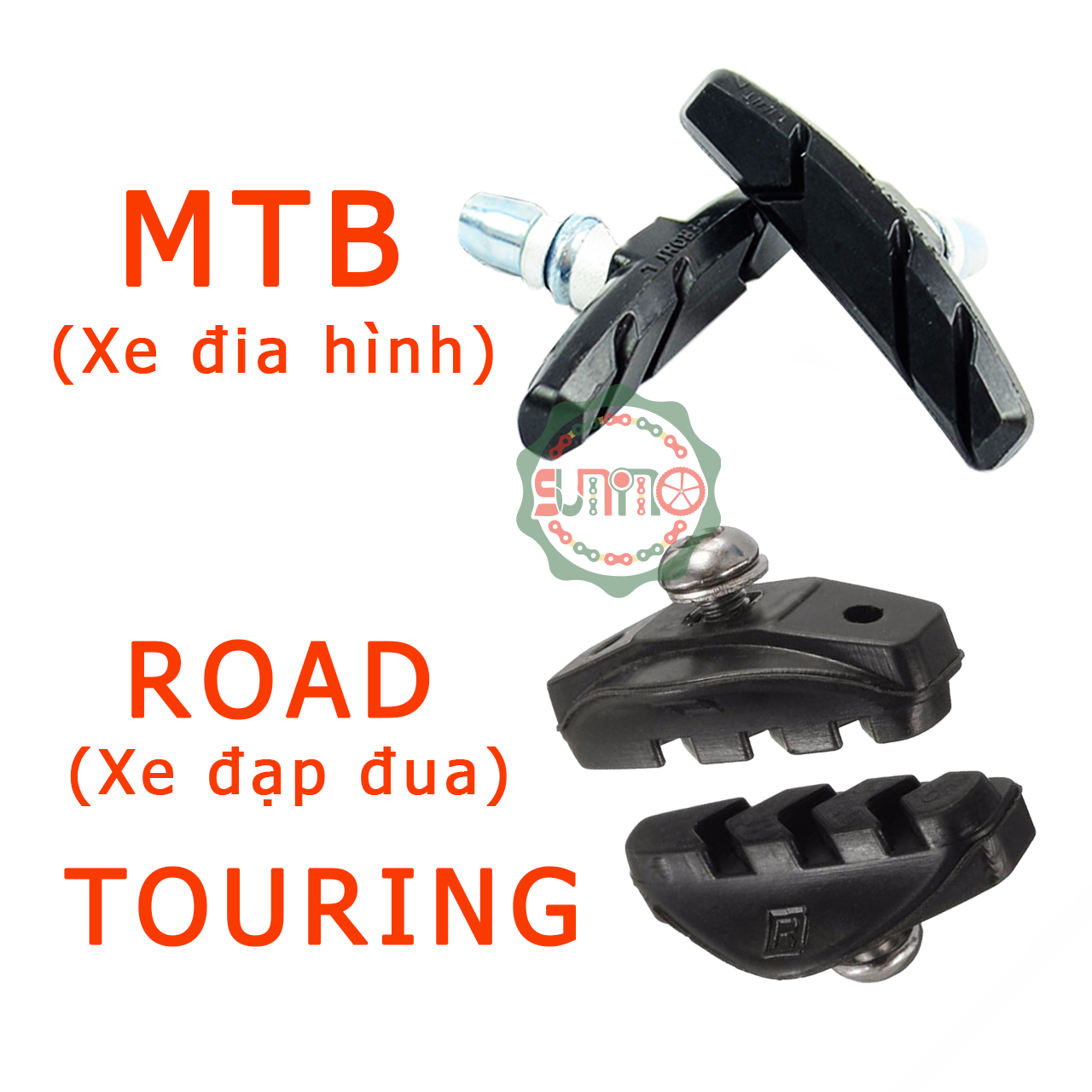Gôm thắng - Má phanh xe đạp SHUANGJIE brake pads đế cao su