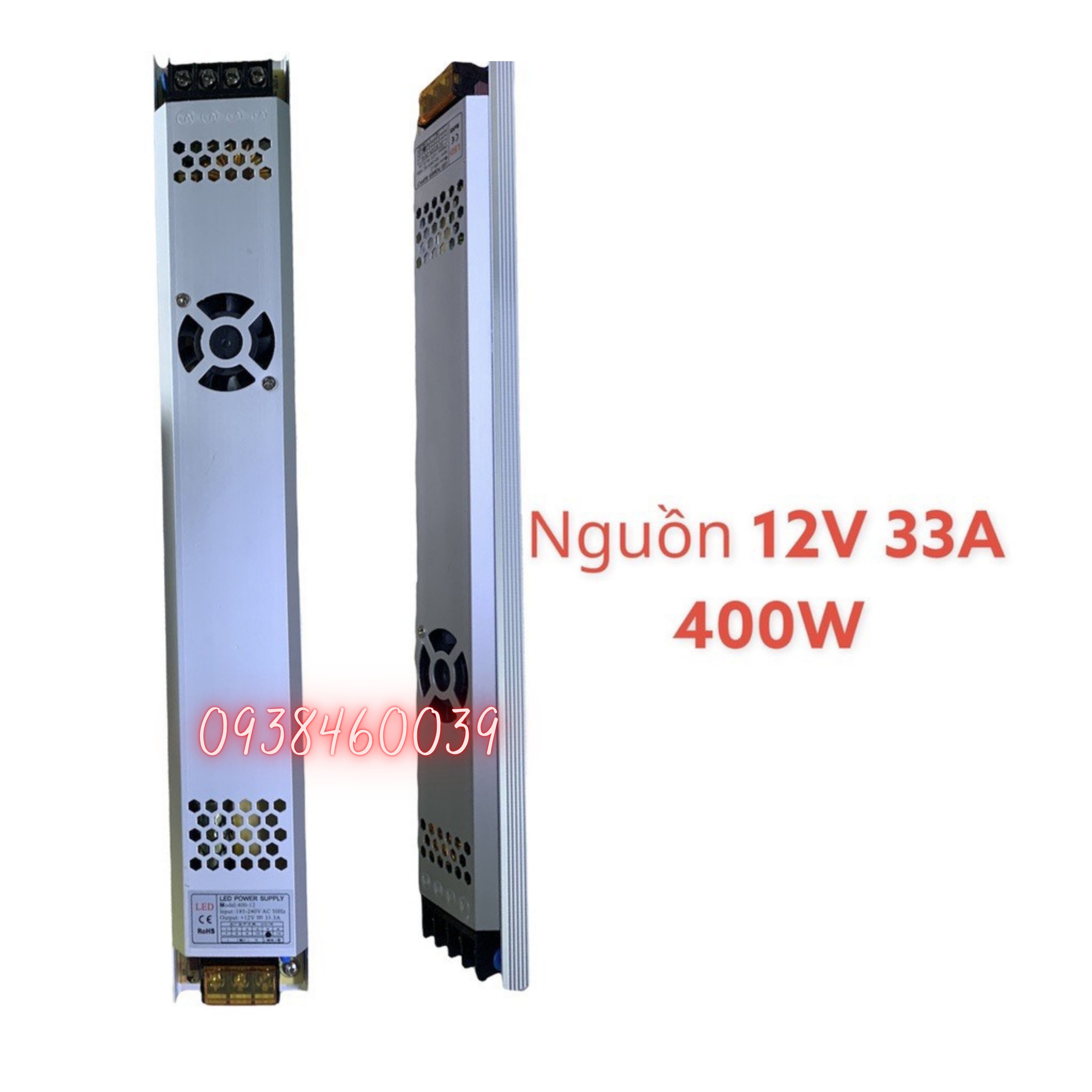Nguồn tổ ong dẹp dài 12V siêu mỏng  10A