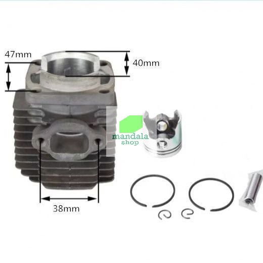 Bộ hơi nòng - xi lanh máy cắt cỏ, động cơ xe gắn máy 411, cg411, nb411, bg411