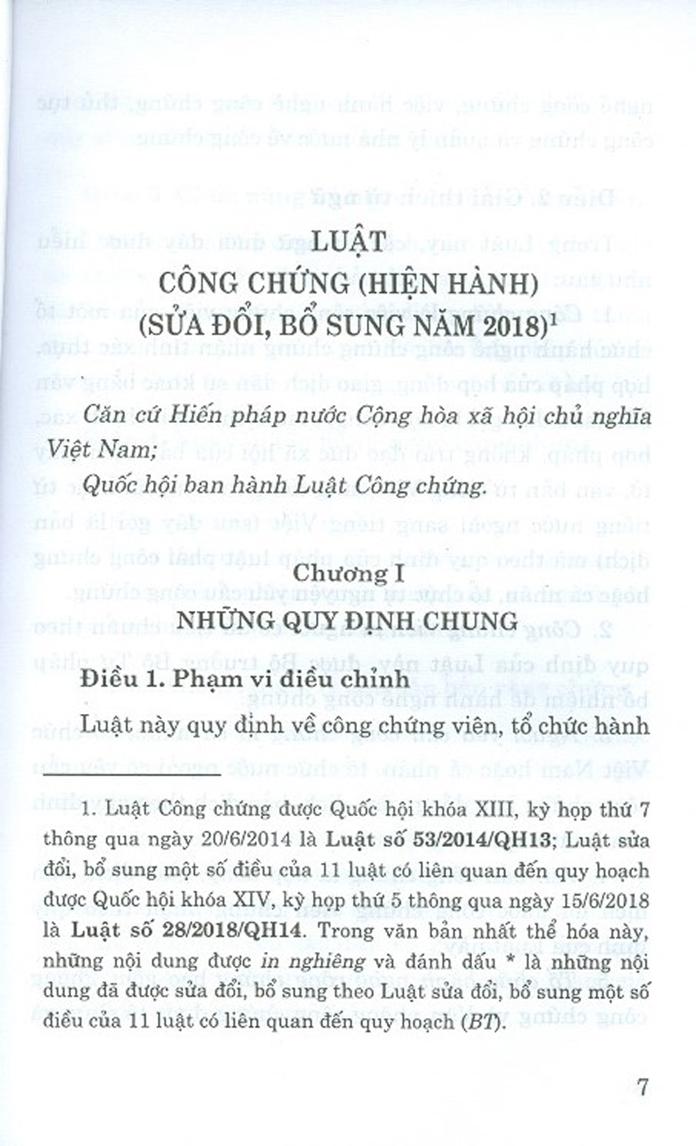 Luật Công Chứng (Hiện Hành) (Sửa Đổi, Bổ Sung Năm 2018)