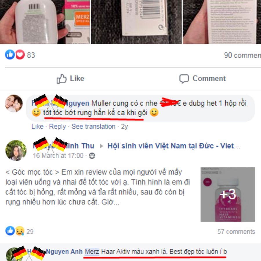 Dưỡng Mọc Tóc Merz Spezial Bill Đức