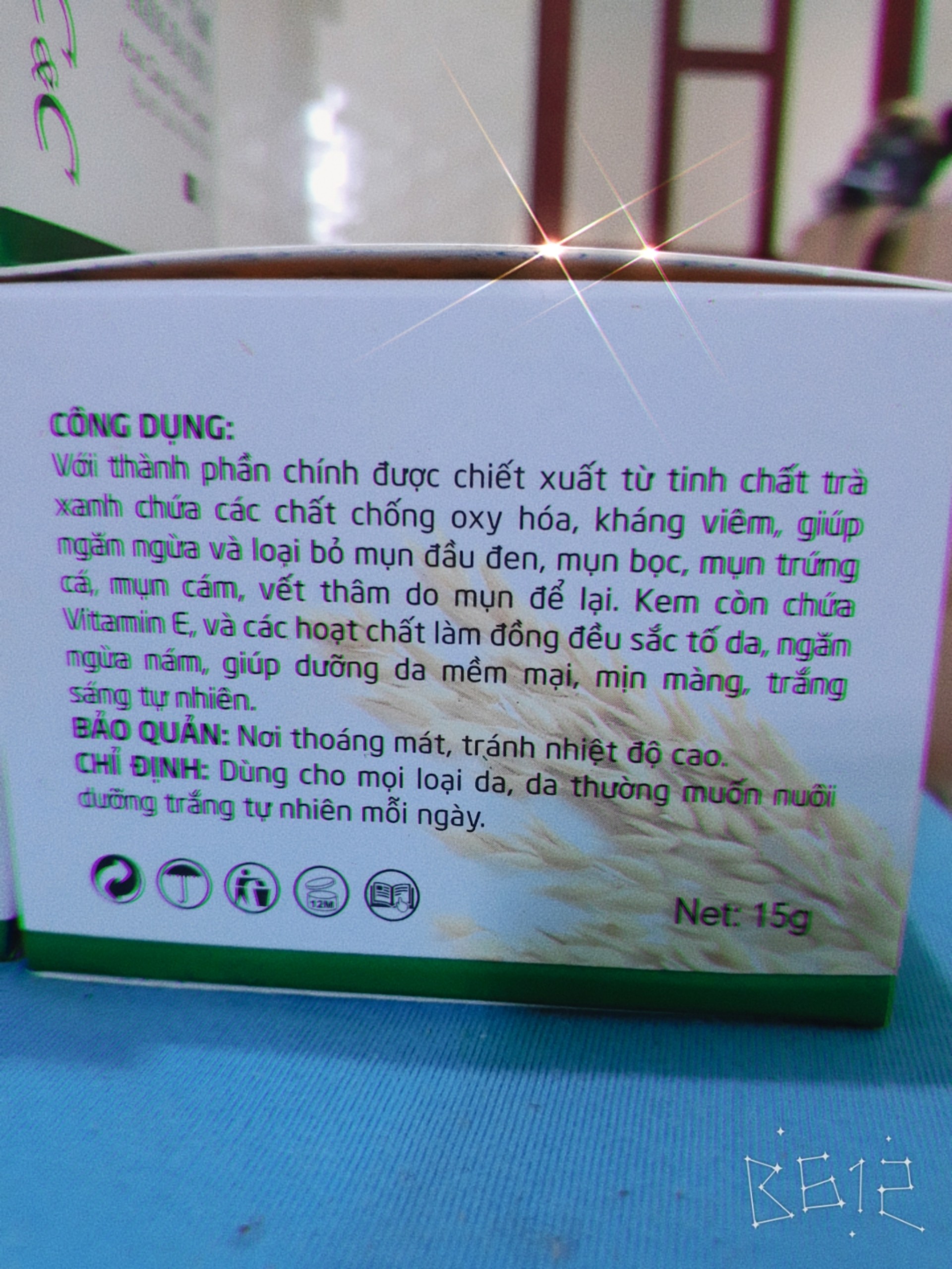 KEM MỤN NÁM TRẮNG DA 3IN1 BIOC&C 15G