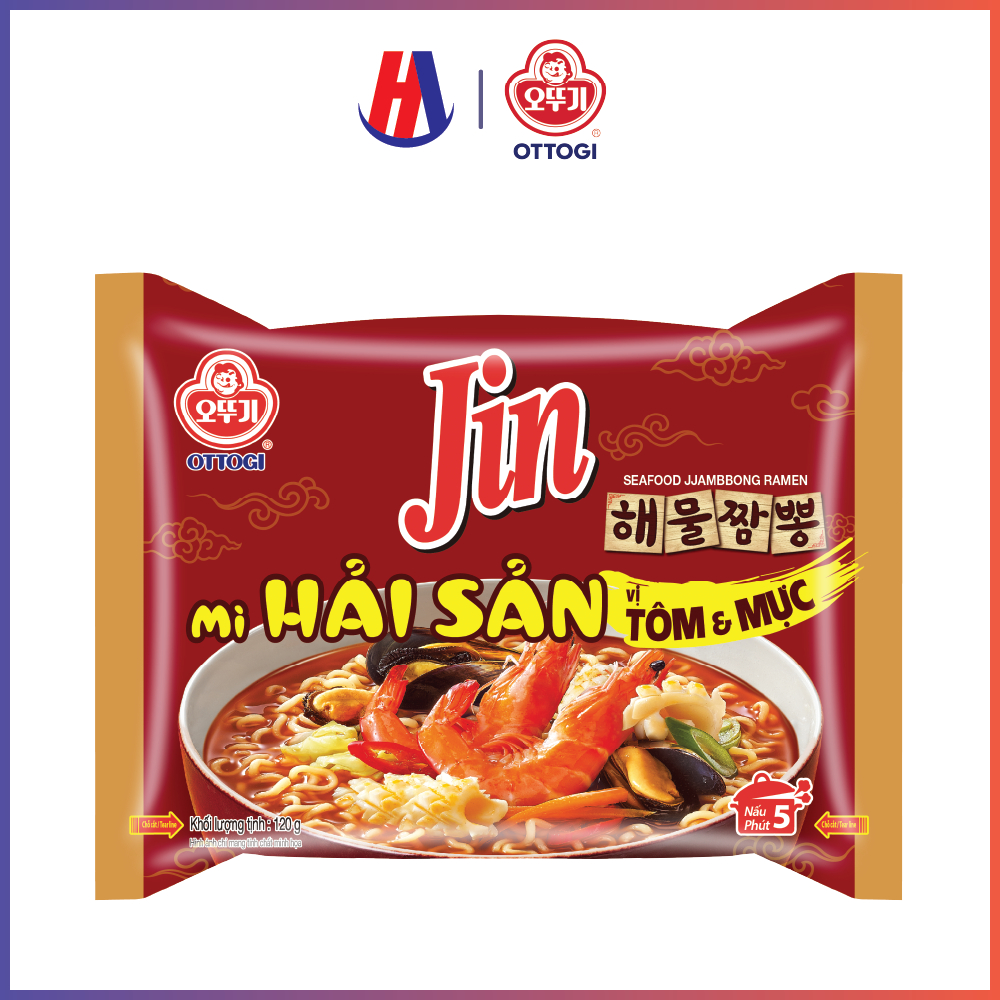 Mì jin hải sản vị tôm & mực ottogi 120g