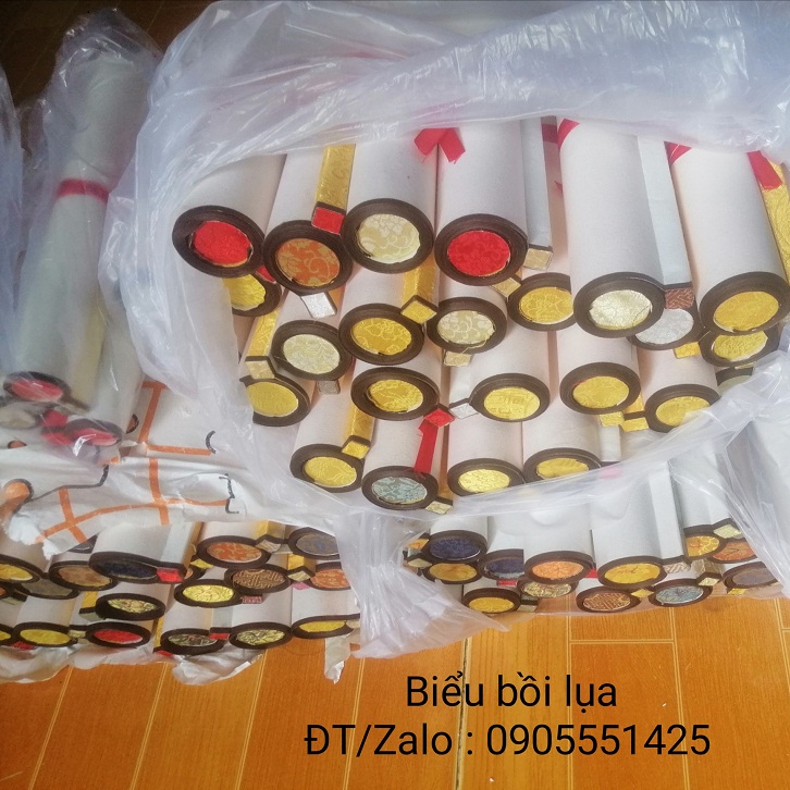 Bộ 4 tấm biểu bồi lụa . Biểu lụa thư pháp. Giấy viết thư pháp. Mành tre. Biểu bồi lụa. Thư pháp.