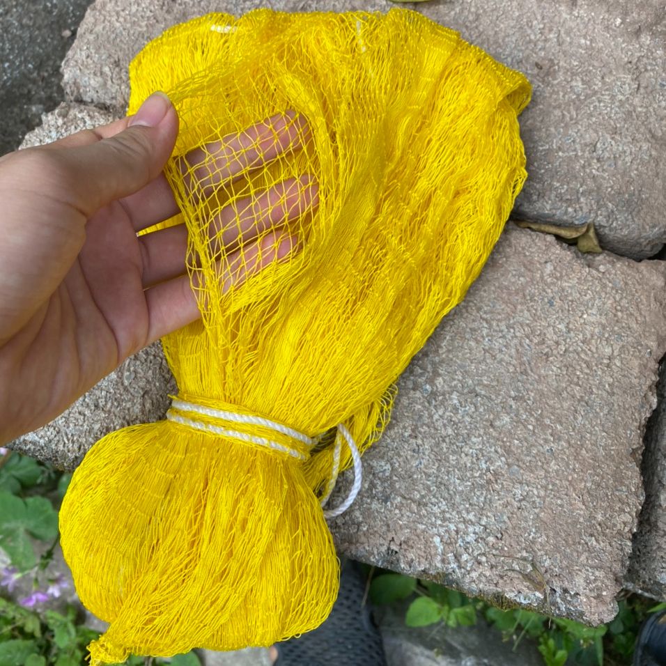 Lưới bắt cá tôm tép nhỏ mắt mau màu vàng (cạnh 2m)