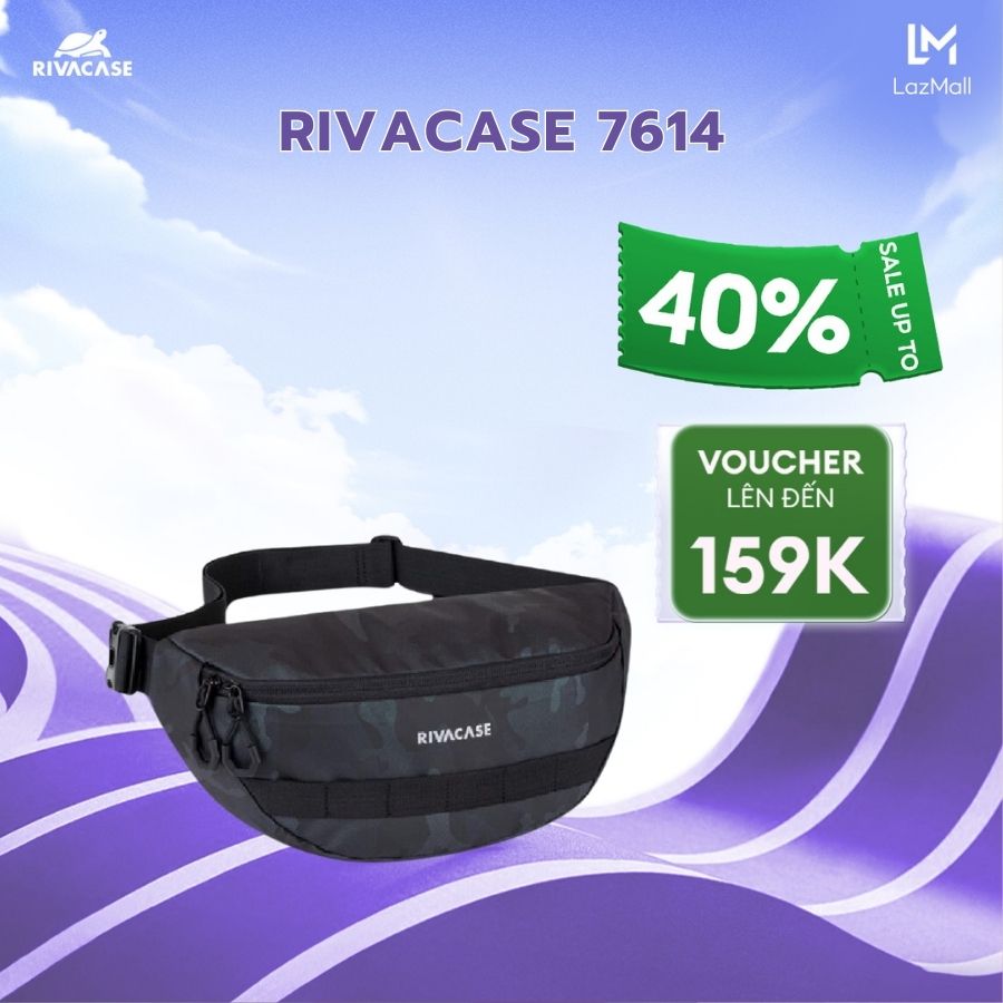 Túi Đeo Thắt Lưng RIVACASE 7614 – Vải Chống Nước Cao Cấp, Thiết Kế Thời Trang & Dễ Phối Đồ