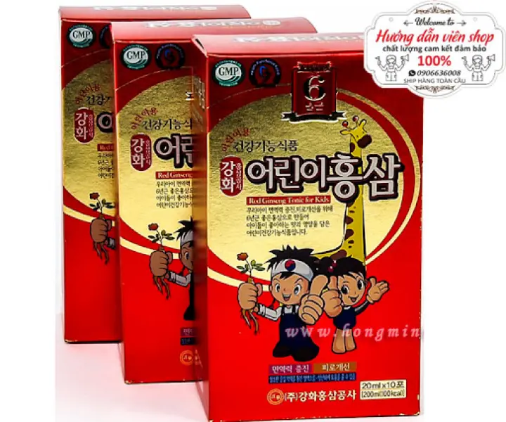 Red Ginseng Tonic For Kids - Nước Hồng Sâm Baby Hươu Cao Cổ KangHwa Hàn  Quốc | Lazada.vn