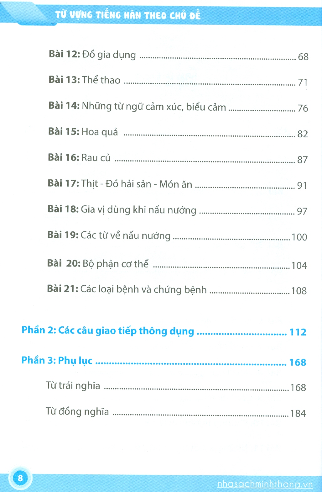 Từ Vựng Tiếng Hàn Theo Chủ Đề