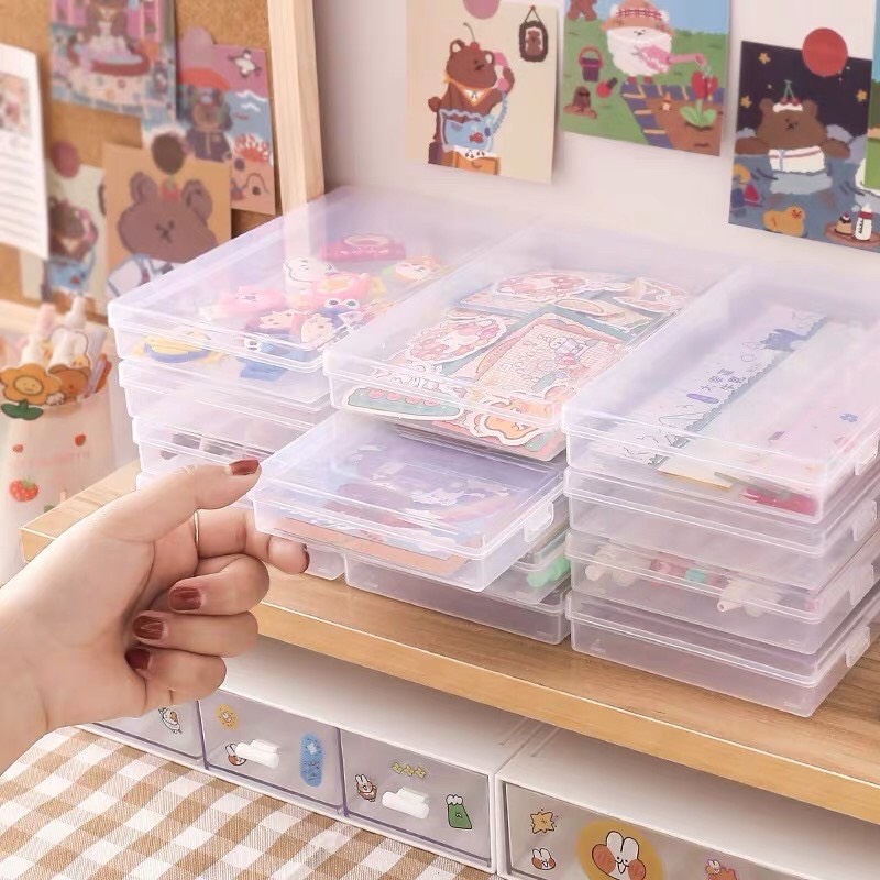 Hộp đựng sticker và các đồ dùng trong suốt Canarystore54 hộp đựng đa năng