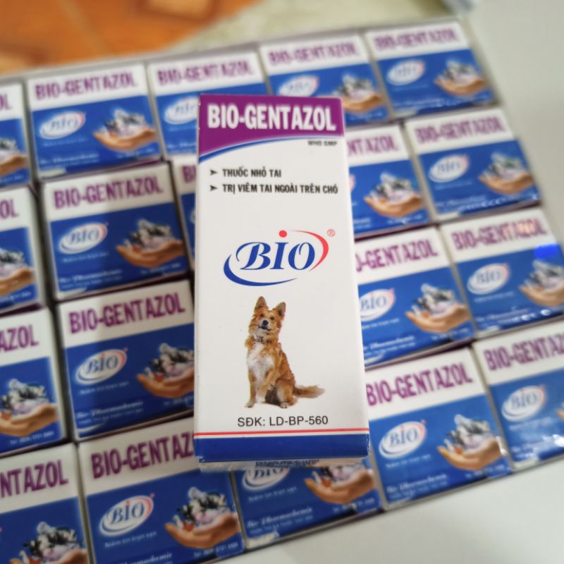 Nhỏ tai Bio Gentazol cho chó mèo 10ml