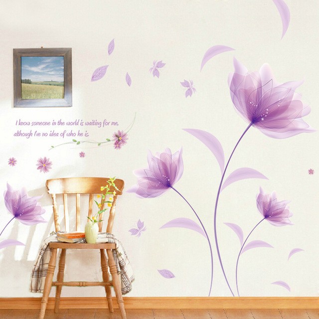 [HCM]DECAL DÁN TƯỜNG PHA LÊ TÍM 2