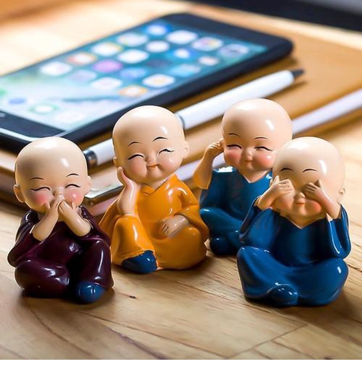 [HCM]bộ tượng 04 chú tiểu tứ không