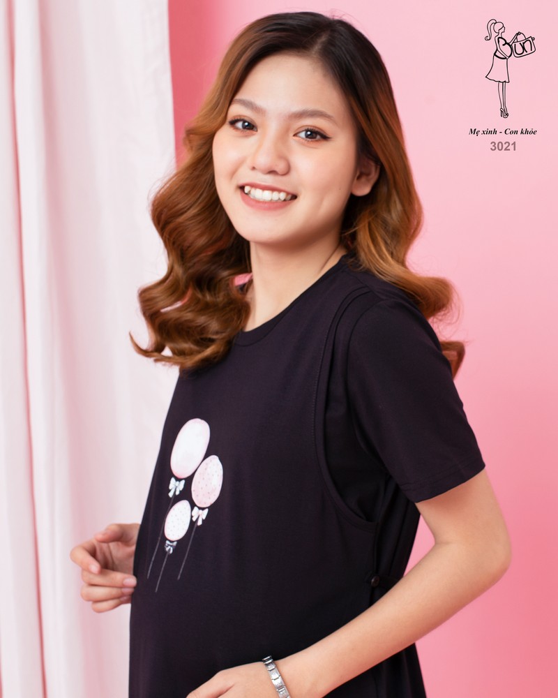 Đầm bầu-áo bầu chất cotton cao cấp-thiết kế cho bé bú
