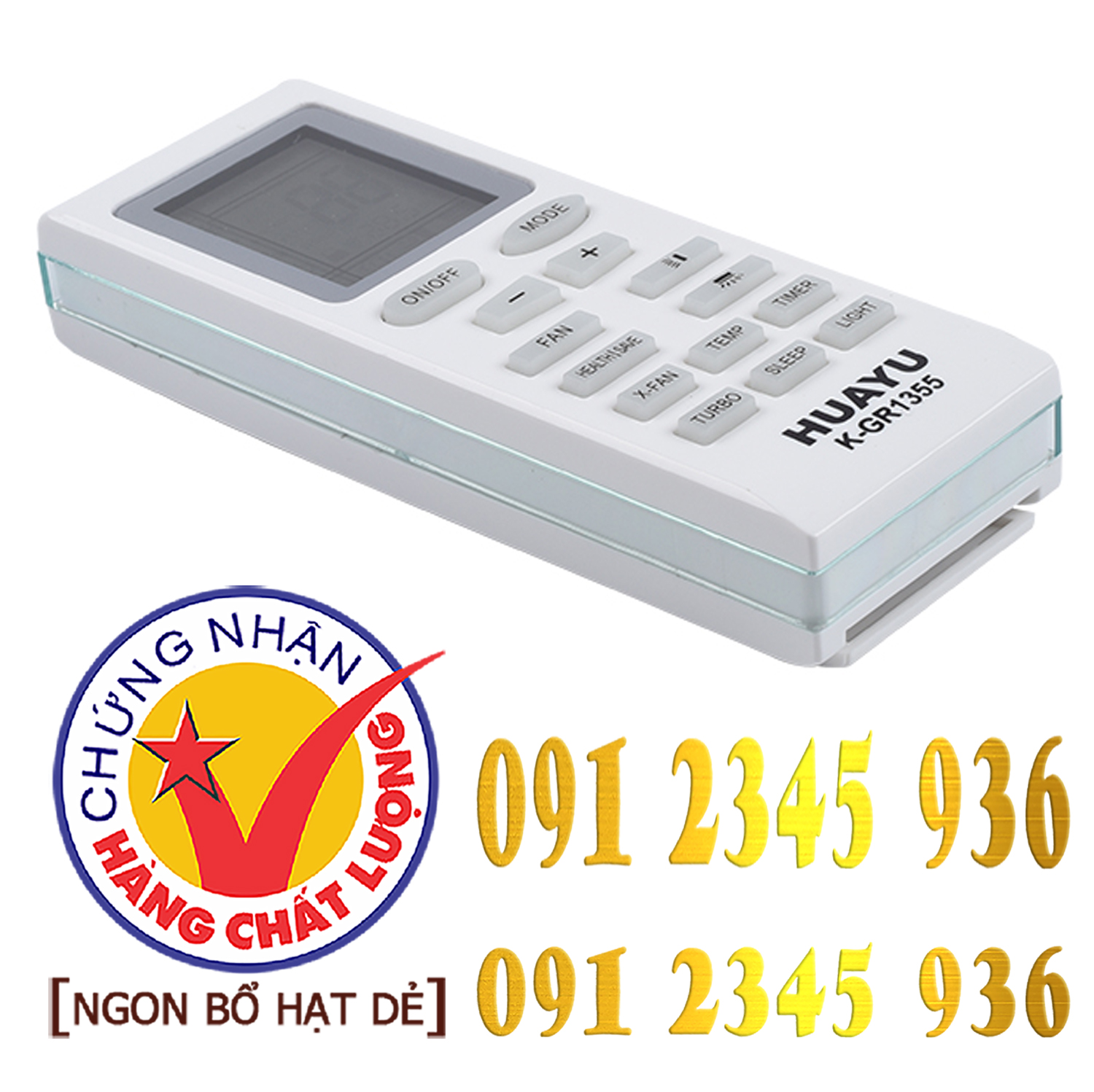 Điều khiển GREE [ĐA NĂNG] + [HÀNG ĐẸP] cho điều hòa. (Mẫu số 8)
