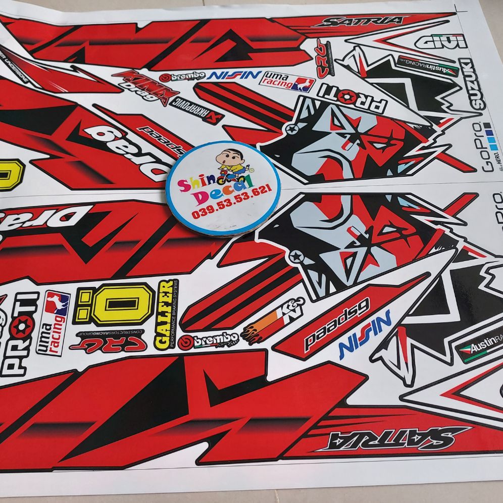 [HCM]Tem satria fi mặt khỉ 2020 đỏ đen