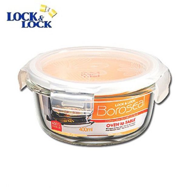 [HCM]Hộp thủy tinh chịu nhiệt lock and lock 400 ml