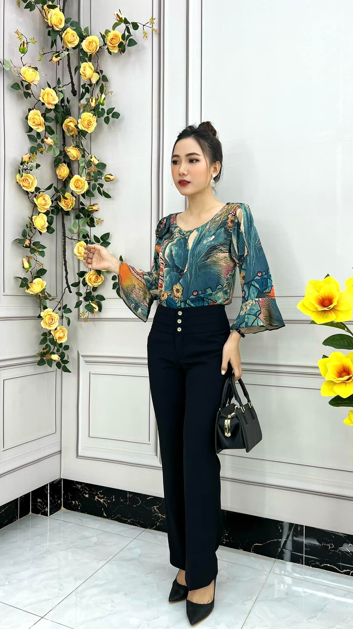 Áo Lụa 3D Họa Tiết Thiết Kế Cao Cấp