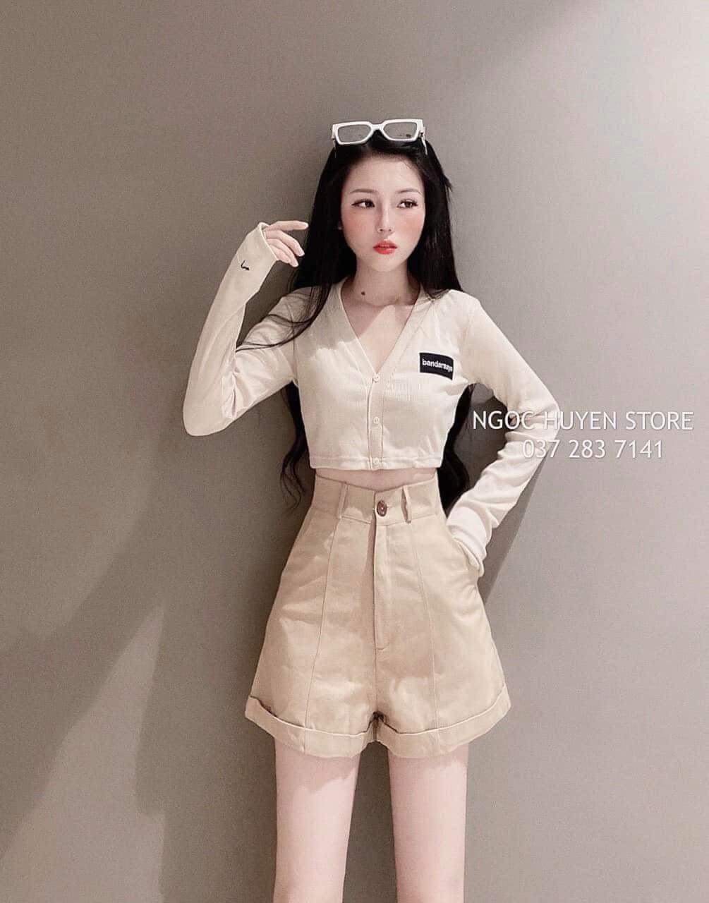 quần đùi kaki gập gấu co dãn
