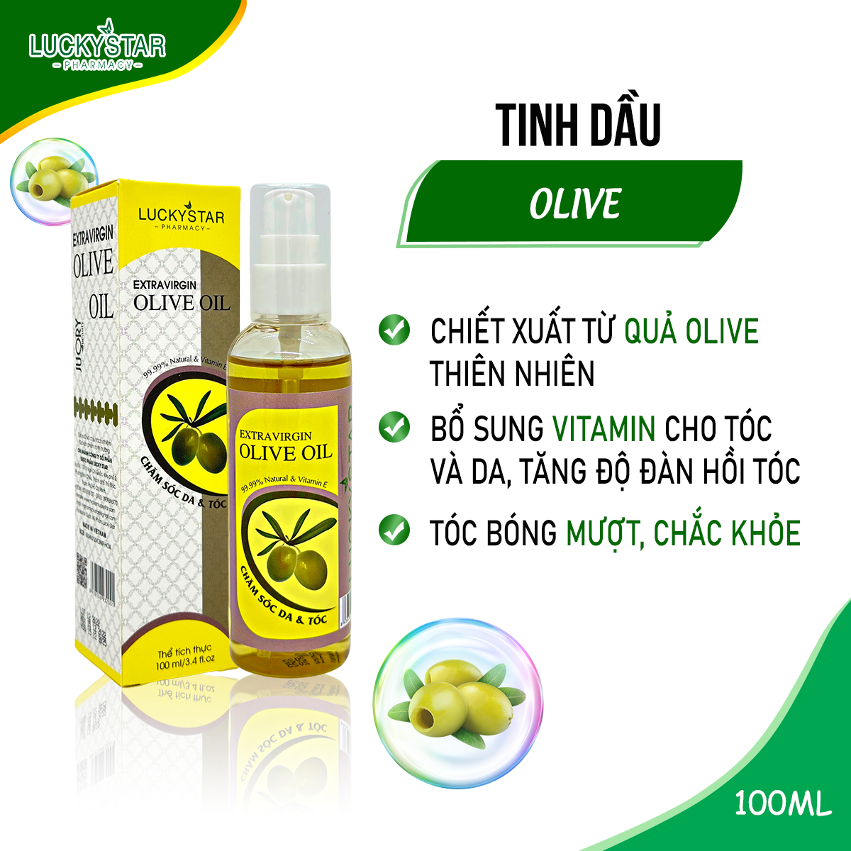 Tinh Dầu Olive Lucky Star  100ml