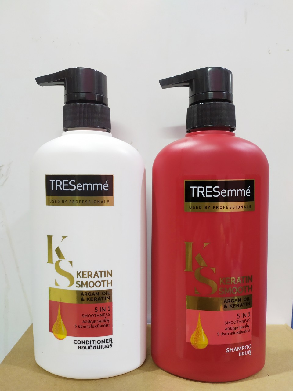 Combo Dầu Gội + Xả Tresemme Keratin Smoonth 450ml Thái Lan