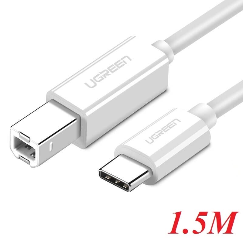 Ugreen 40417 1.5m màu trắng dây usb-c sang cáp máy in us241