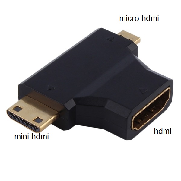 Đầu Chuyển Mini / Micro HDMI to HDMI 3in1