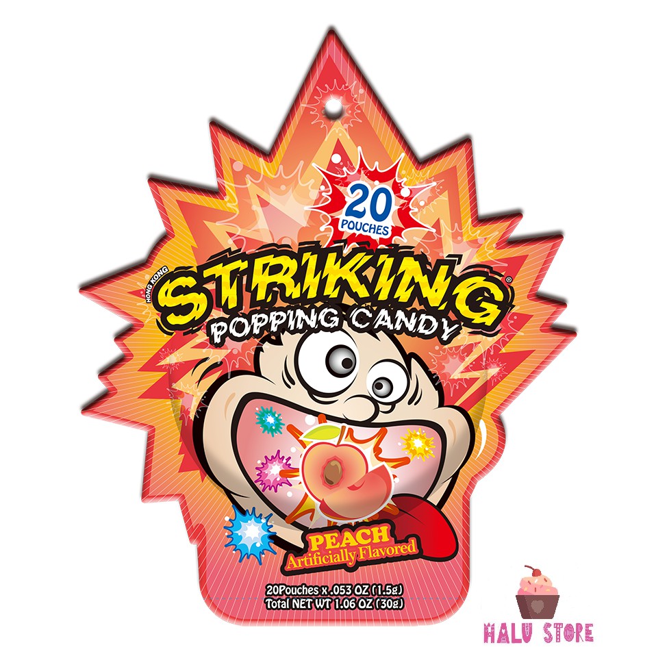 Kẹo nổ popping striking vị đào - úc