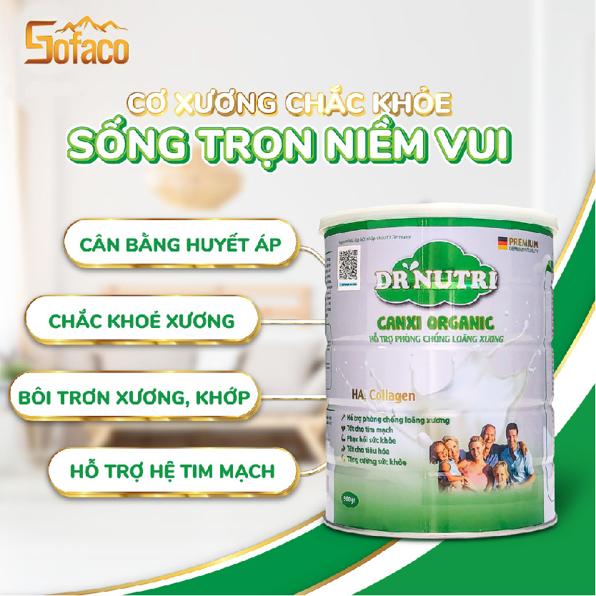 SỮA BỘT DR. NUTRI CANXI ORGANIC 900GR