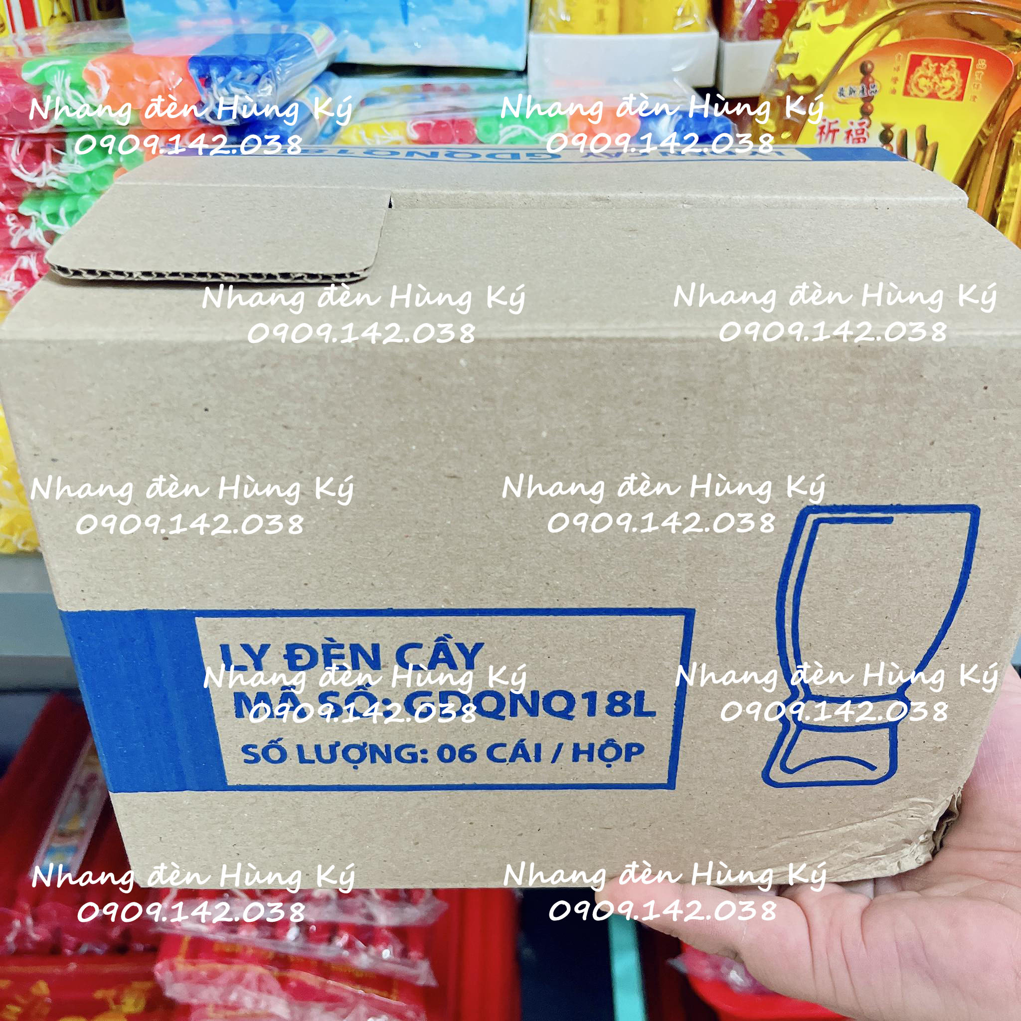 {3 cặp} Đèn cầy ly A18L cao 15cm