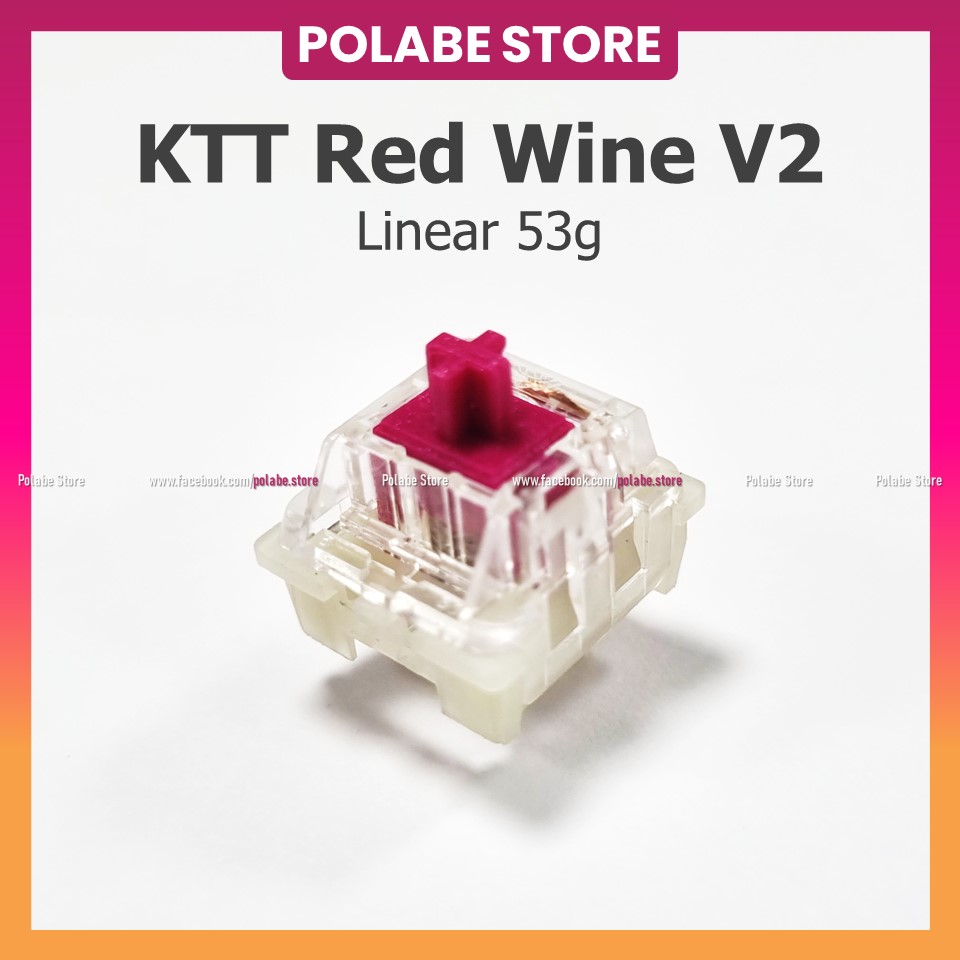 Công tắc KTT RED WINE linear switch Công tắc bàn phím cơ KTT Blueberry Jacaranda v2 switch - Polabe Store