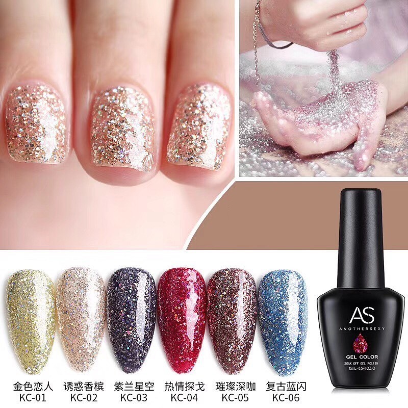 [HCM]Sơn gel AS - màu nhũ mã KC