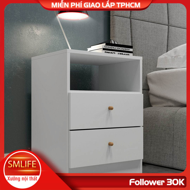 Tủ đầu giường decor sang trọng SMLIFE Nilachal