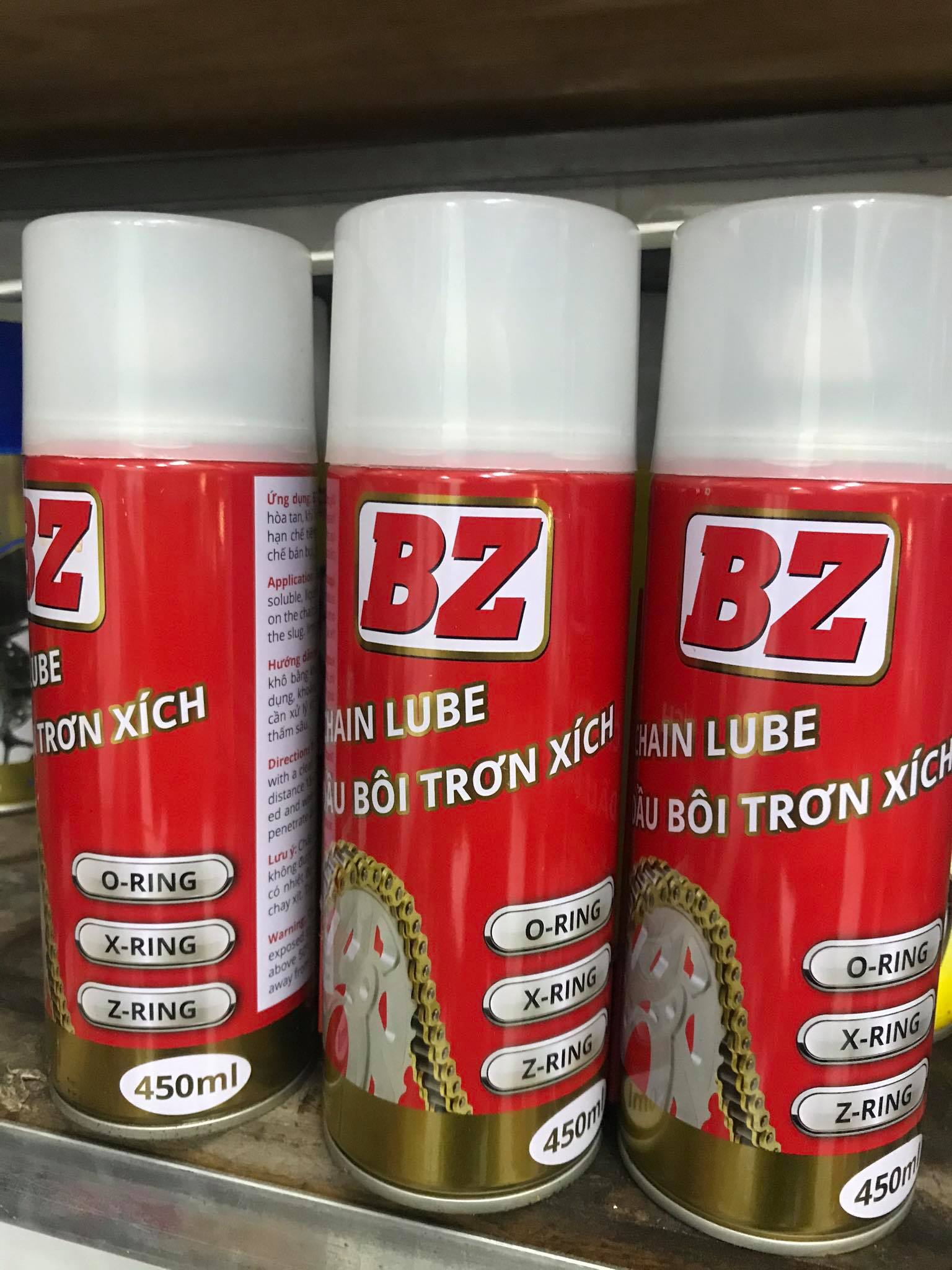 [HCM]Xịt dưỡng sên BZ - Chain Lube (loại 450ml)