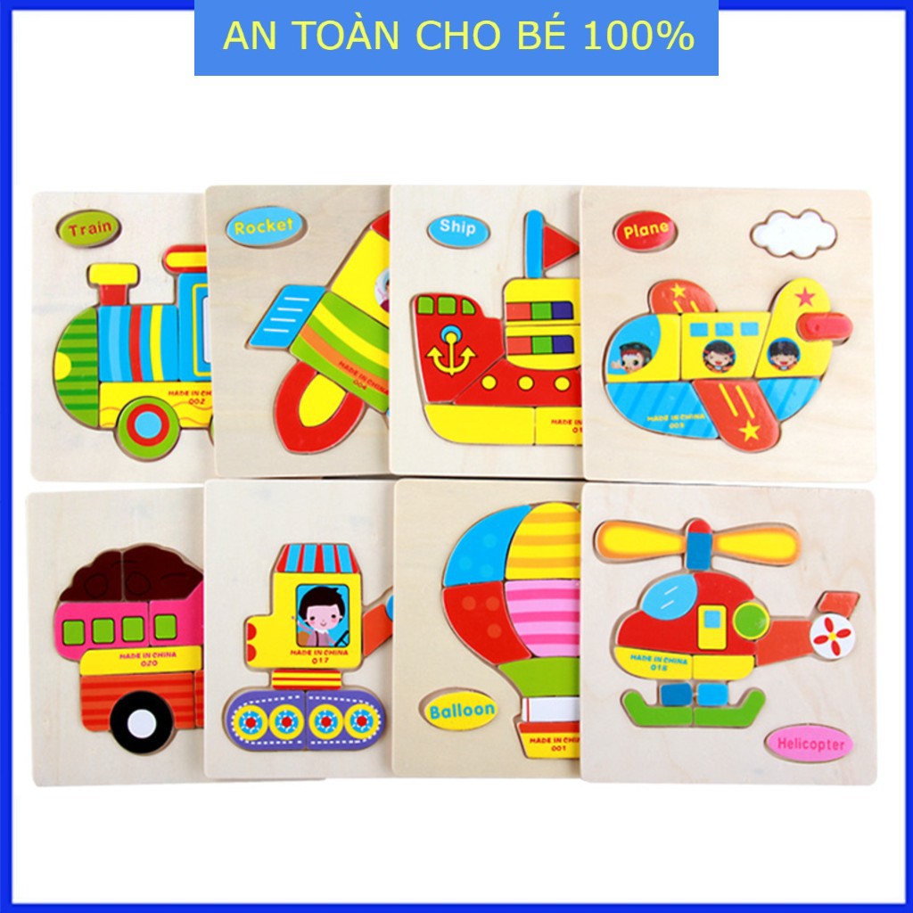 Combo 6 3D paintings smart 3D blocks wooden puzzle creative puzzle toy variable theme building blocks for kids model selection, stimulate the development of memory, visual comparison skills