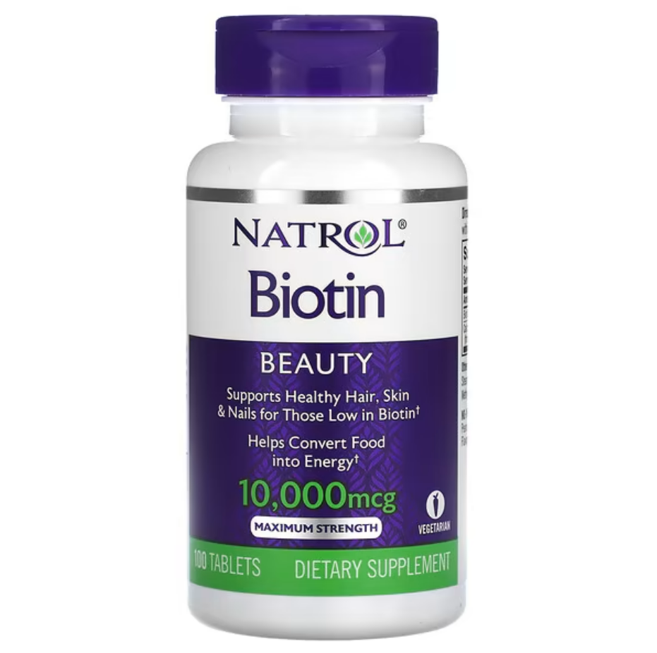 Viên uống dưỡng tóc natrol biotin beauty 10000 mcg - Hộp 100 viên giúp kích thích mọc tóc, tóc mọc dày và chắc khỏe