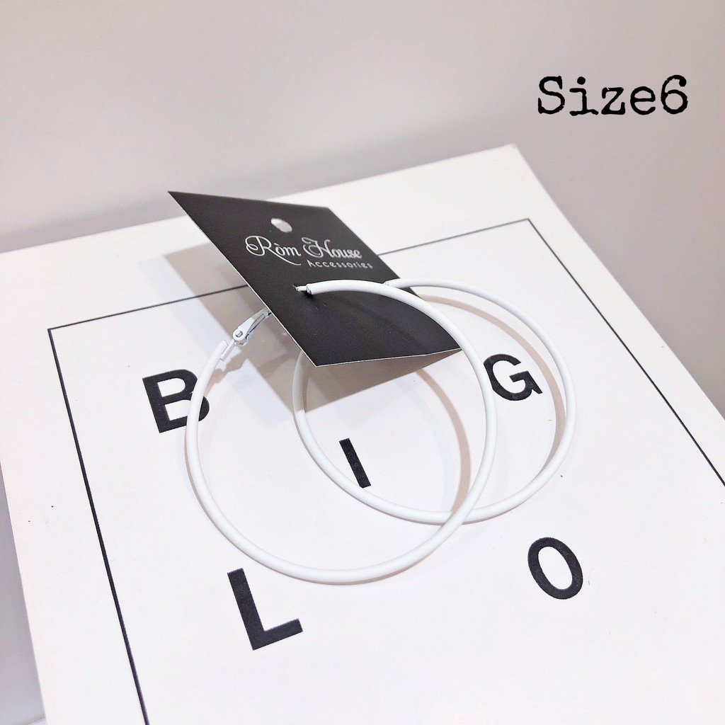 Khuyên Tai - Khoen Tròn Nữ Size 6cm Đủ Màu Phong Cách Hàn Quốc