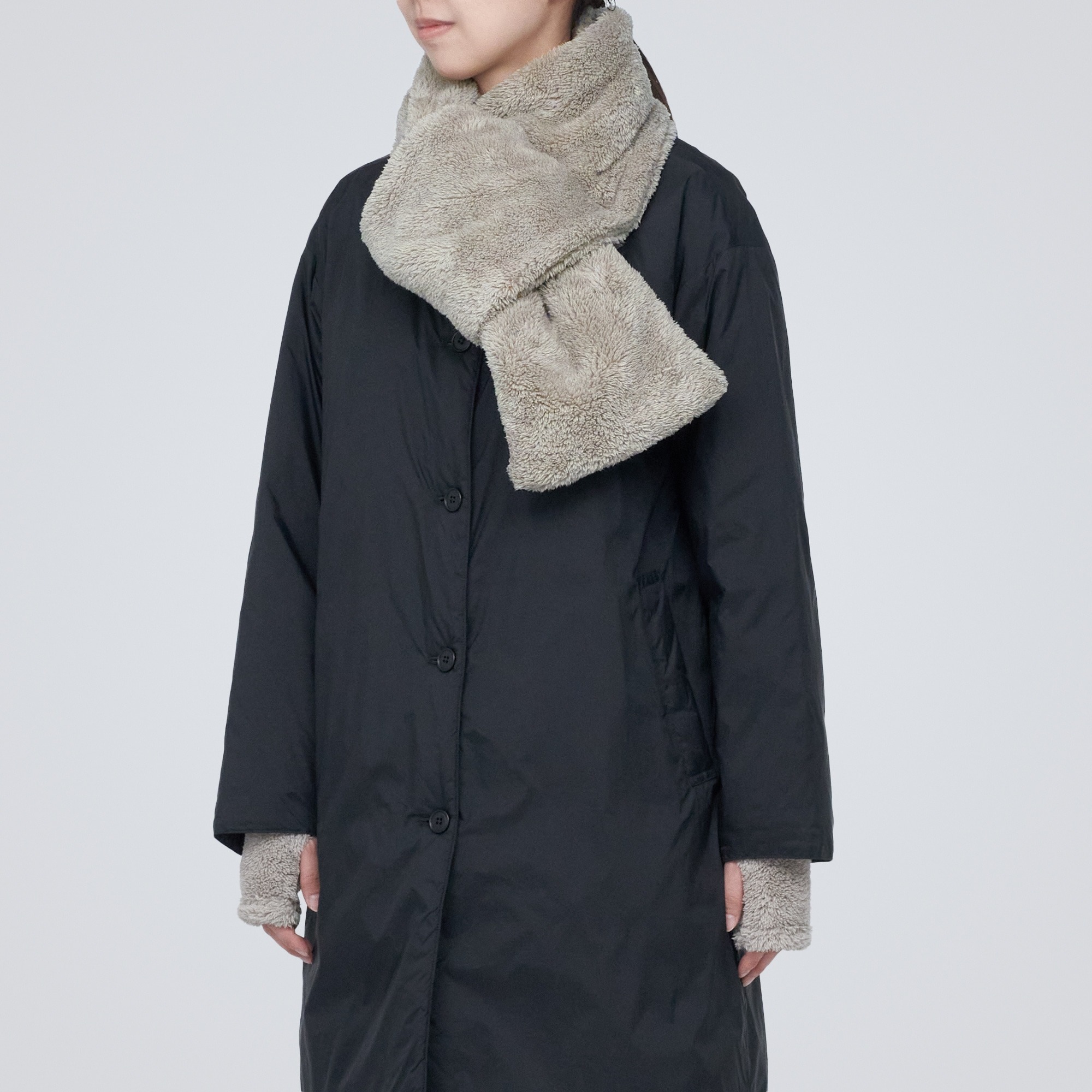 MUJI KHĂN CHOÀNG GIẢ LÔNG TỪ SỢI TÁI CHẾ