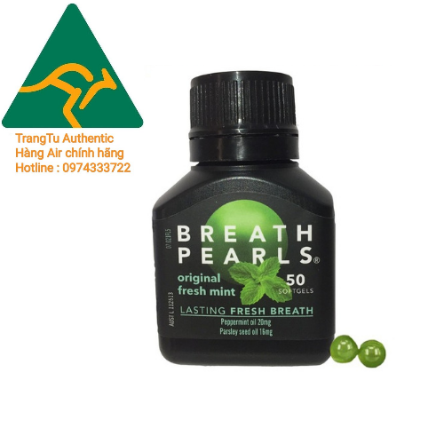 Viên uống thơm miệng Breath Pearls (hộp 50 viên của Úc)