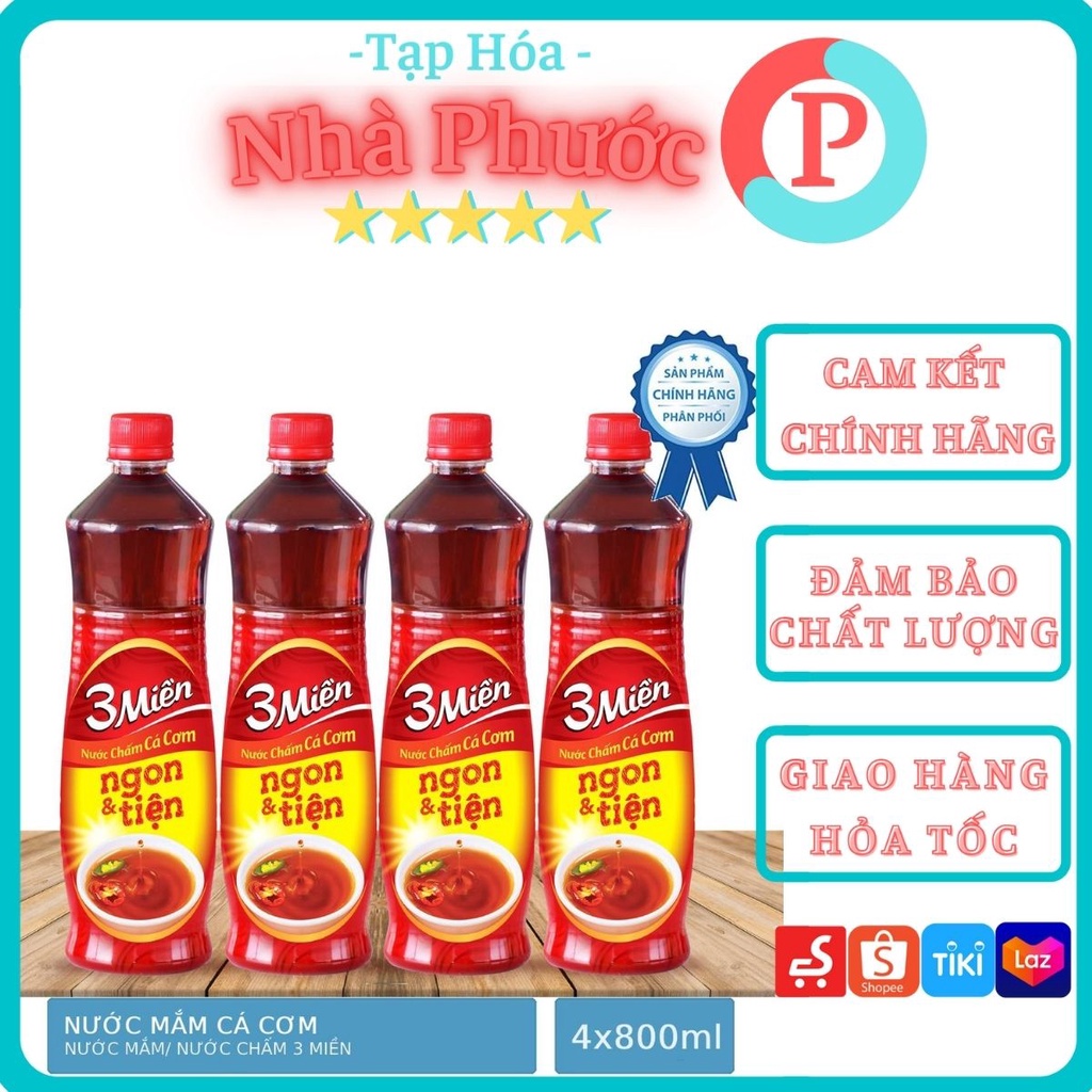 Nước Chấm cá cơm 3 miền 800ml