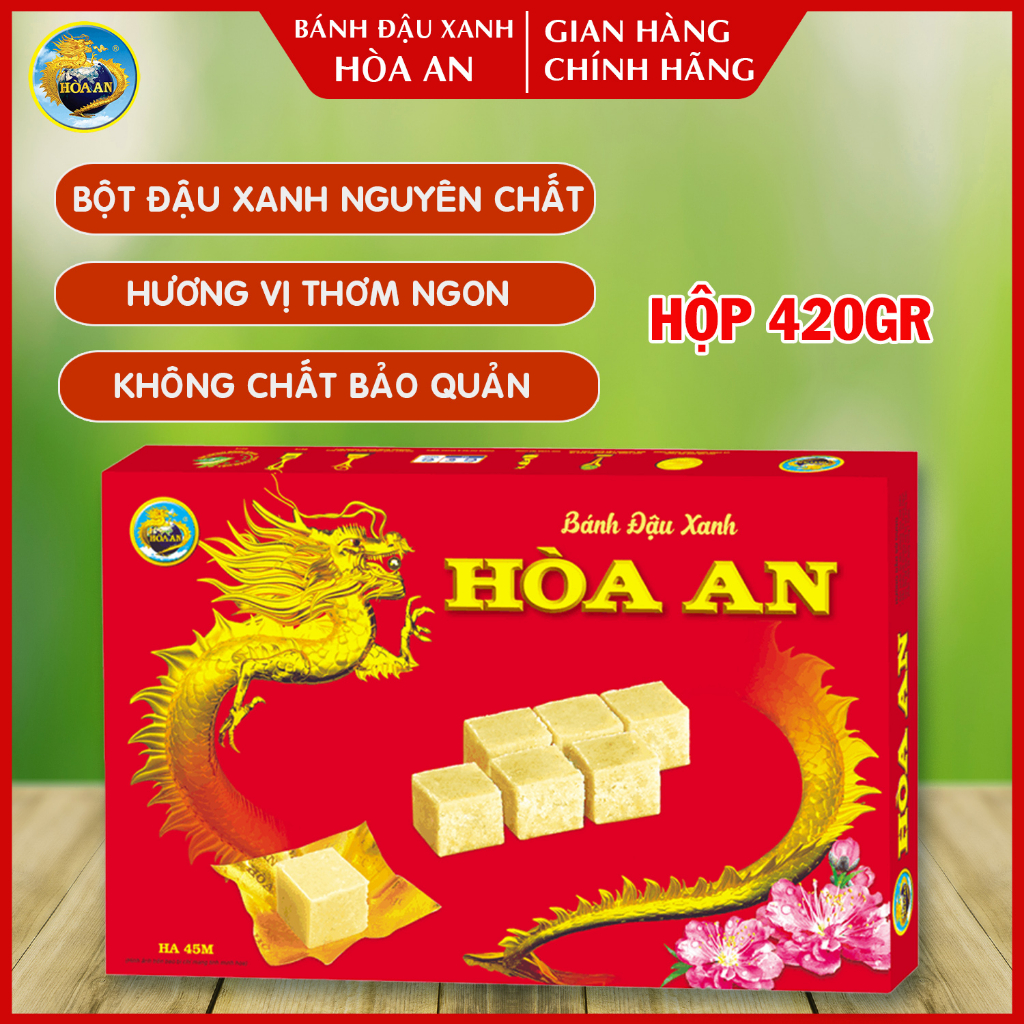 Bánh đậu xanh Hòa An 420Gr đặc sản Hải Dương