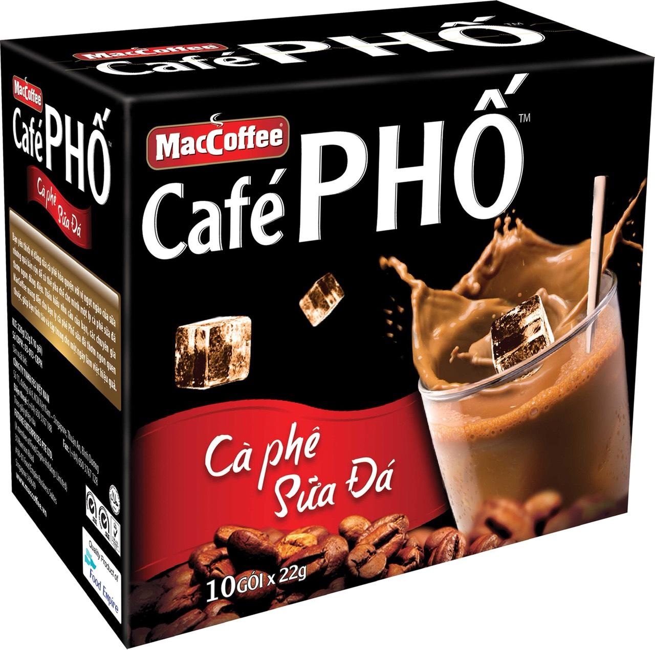 Cafe Phố Sữa Đá MacCoffee 10 gói x 24gr