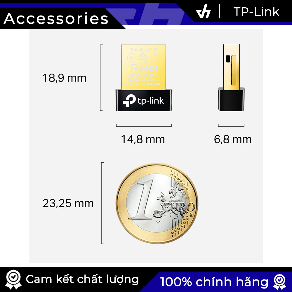 USB Bluetooth 4.0 TP-Link UB400 dùng cho máy tính (Đen)