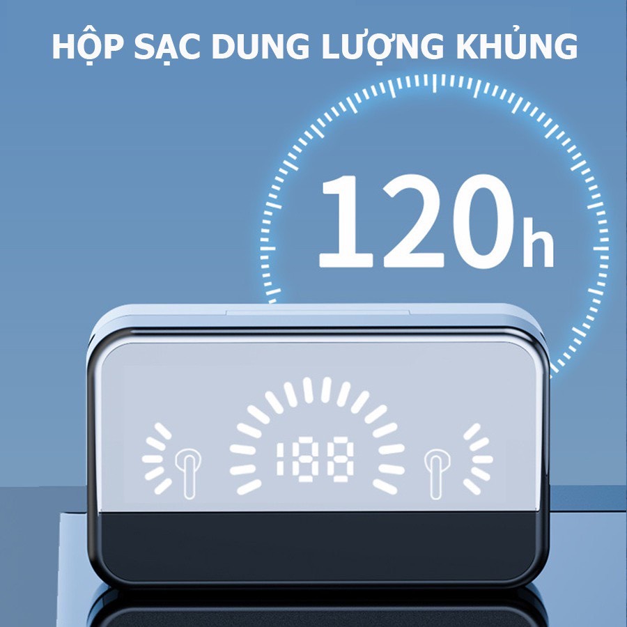 Tai Nghe Không Dây S20 Pro Bluetooth V5.2 - Âm Thanh Hifi 9D Cực Hay Có Micro màn hình LED chống thấm nước, Pin Trâu