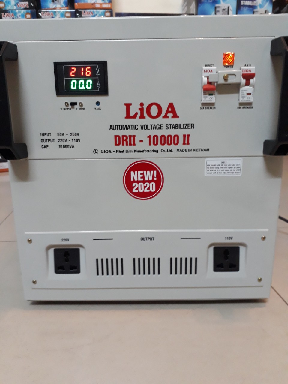 LIOA 10KW GIẢI 50-250V. new 2020