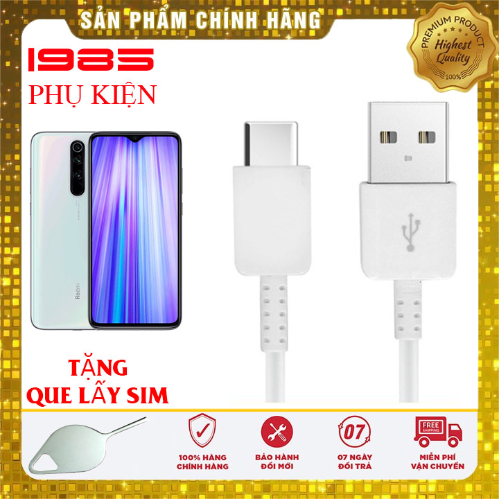 Cáp sạc nhanh trắng xiaomi redmi note 8 note 8 pro