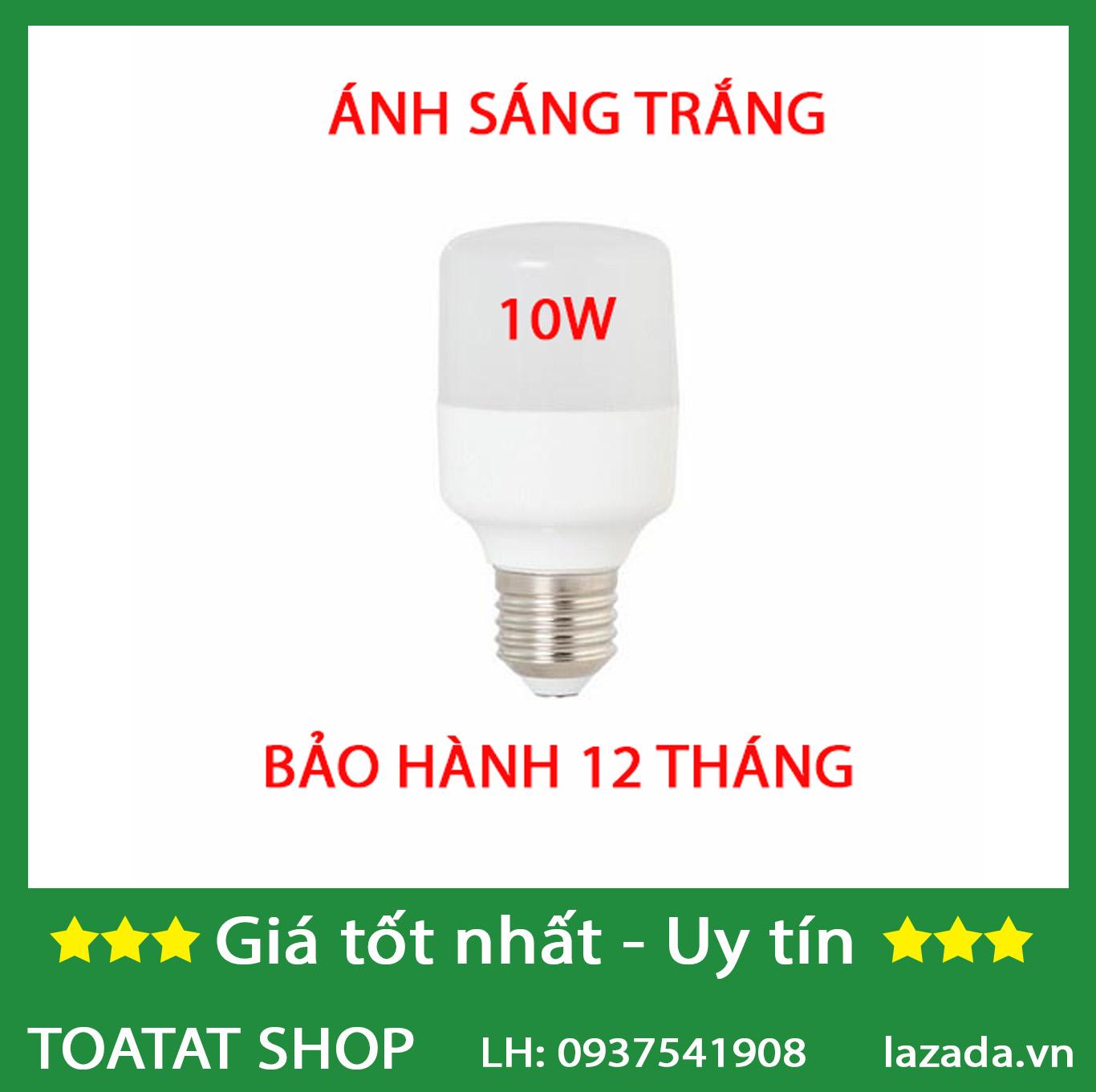 [Combo] 1 bóng 50W, 3 bóng 20w, 2 bóng 10w, 10 chuôi đèn Siêu sáng - tiết kiệm điện (Trắng)