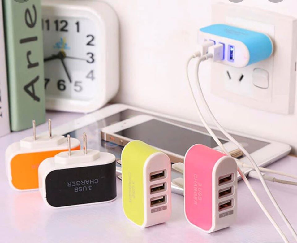 Củ sạc nhanh kèm 3 cổng USB  - Củ sạc 3 cổng GD25